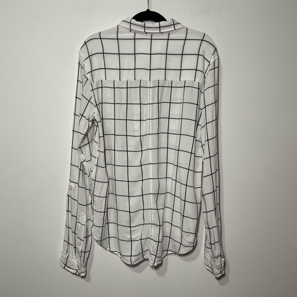 Abercombie & Fitch women's White and Black Checkered flannel Shirt in size XS - Picture 7 of 7
